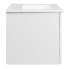 Modway Maybelle 24" Wall-Mount Bathroom Vanity - White-Dual Soft-Close Doors