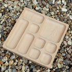 Yellow Door Natural Tinker Tray-Features nine differently-sized compartments inviting children to play and explore