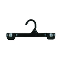 Eddie's 10" Bottom Hangers With Push Clips and Plastic Hook - Black - 200 Pack-Bottom Hanger With Push Clips and Plastic Hook