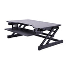 Rocelco ADR Adjustable Height Desk Riser & BASE Balance Board Standing Desk Bundle - Black-Adjustable Height Sit-Stand Desk Riser