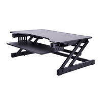Rocelco ADR Adjustable Height Desk Riser & BASE Balance Board Standing Desk Bundle - Black-Adjustable Height Sit-Stand Desk Riser