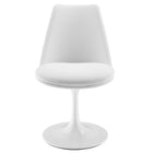 Modway Lippa Swivel Dining Vegan Leather Side Chair - White White-8