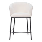 Zuo Essen Counter Stool - Ivory-Armrest support