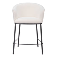 Zuo Essen Counter Stool - Ivory-Armrest support