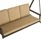 Outsunny 3-Seater Patio Swing Chair with Adjustable Canopy - Removable Cushions & Steel Frame-Breathable mesh seats dry fast 
