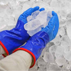TEMRES Thermal Insulated Polyurethane Coated Rough Grip Seamless Glove - Knit Fleece Liner - Blue - Large -Blue coating 