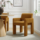 Modway Daven Fabric Upholstered Dining Chair - Copper-High-Density Foam Cushion