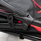 PawHut One-Click Foldable Pet Stroller with Shock Absorber - Red-Foldable design for easy storage 