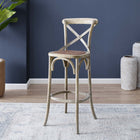 Modway Gear Bar Stool - Grey-Non-Marking Foot Caps