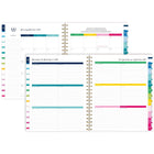 AT-A-GLANCE 2027 Emily Ley Simplified Large Weekly/ Monthly Planner - 11-1/4" x 9" - Happy Stripe - Bilingual-Special pages include The Process of Simplifying, How to Use the Planner, Simplicity Challenge, bucket list