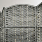 HOMCOM 3 Panel Hand-Woven Freestanding Room Divider for Home Office Bedroom - Mixed Grey-Materials: Polypropylene, Pine Wood 
