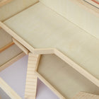 PawHut Wooden Hamster Cage Rat Cage with Slide & Tray - Natural Wood-Material: Fir, Plastic