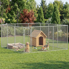PawHut Dog Outdoor Walk-in Kennel/Puppy Exercise Pen-5.8' (1.76 m) walk-in door for easy access and cleaning

