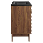 Modway Render 30" Bathroom Vanity - Walnut/Black-Integrated Countertop