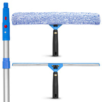Gritt Commercial Pro Window Washing Cleaning Kit - 18" Squeegee - 18" Washer - 6' Telescopic Pole - 3 Pack-3 tools for professional window cleaning