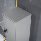 Kleankin Bathroom Storage Cabinet with Shelves and Toilet Paper Holder - Grey-Anti-tipping design for added safety