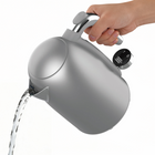 Salton NuRetro Digital 1.7 L Kettle - Metallic Silver- Concealed heating element allows for a smooth, easy to clean interior.