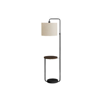 Monarch Specialties 67" H Contemporary Floor Lamp - Black Metal / Ivory / Cream Shade-Bring decorative style and function to your space with this on-trend contemporary 67"h floor lamp with an adjustable arm height in a sleek black metal with a black poly resin textured finish base, and topped with a modern ivory linen fabric shade