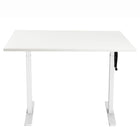Ezywork Manual Height Adjustable Standing Desk - 48" x 24" - White Frame / White Table Top-Whole piece table top 48" x 24" (120cm x 60cm) 