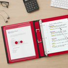 Staples Better Binder - 1-1/2" - Red-D-rings close tightly to allow pages to turn easily