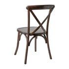 Flash Furniture HERCULES Series Stackable Mahogany Wood Cross Back Chair-Ash Wood Seat and Frame