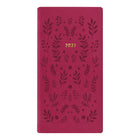 Letts of London 2027 Woodland Week-to-View Slim Size Planner - 5-7/8" x 3-1/8" - Pink - Multilingual-Week-to-view minimalist format with space for each day of the week