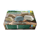 Yellow Door Little Lands Vehicles - Set of 8-Perfectly sized for little hands, the vehicles are easily recognizable with engraving used to depict their features