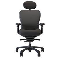 Nightingale CXO Mid Back With Headrest Chair - Black-ABLEX patterned mesh back provides generous lumbar support and dynamic back movement