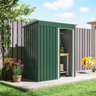 Outsunny 5 x 3 FT Outdoor Storage Shed with Sliding Door & Sloped Roof-Constructed with rust-resistant and rain-proof steel for roof and walls 
