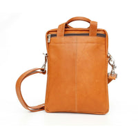 Ashlin Genuine Leather Laptop Bag - Medium Brown-Genuine full-grain cowhide leather