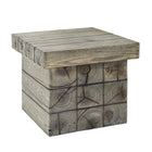 Modway Manteo Rustic Coastal Outdoor Patio Side Table - Light Grey-Rustic Modern Side End Table