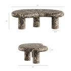 Modway Elowen Outdoor Faux Marble Coffee Table - Dark Emperador Marble-Concrete Construction