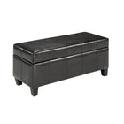 Brassex Ellie Storage Ottoman - Espresso-Generously padded top
