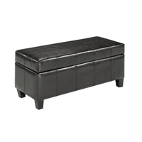 Brassex Ellie Storage Ottoman - Espresso-Generously padded top