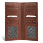 Champs Onyx Leather Breast Wallet - Brown-16 credit card slots