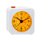 Marathon Watch Mini Non-Ticking Analog Alarm Clock with Auto Back Light and Snooze Function - White-4