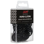 JAM Paper Circular Paper Clips - Round - Black - 50 Pack-Size: 1 Inch (Diameter)