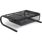 ShoppingAll Metal Mesh Monitor Desk Stand Riser Printer Stand Holder with Drawer Organizer-The stand measures 16.9"Lx 13"W x 4.9"H (43cm x 33cm x 12.4cm)