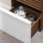 Modway Render 18" Wall-Mount Bathroom Vanity Cabinet - White/Walnut-MDF and Particleboard