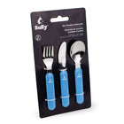 Sully Kids 3-Piece Cutlery Set - Blue-Stainless Steel