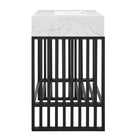 Modway Gridiron 30" Bathroom Vanity - White/Black-Height-Adjustable Foot Pads