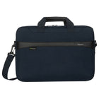 Targus GeoLite EcoSmart 15-16" Essential Slim Brief Topload - Navy-Zippered, padded laptop compartment with document divider