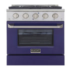 Kucht 30" KNG Series Pro Style Natural Gas Range - Stainless Steel/Blue-Cook and bake like a pro with the extra-large convection oven that offers 4.2 cu. ft. of capacity, a 5-rack configuration, and an extra-large viewing window