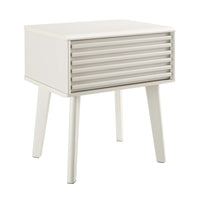 Modway Render End Table - White-Mid-Century Nightstand