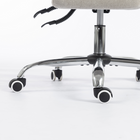 HOMCOM Criss Cross Office Chair with Footrest and Wide Seat - Light Grey-Overall Dimension: 33.7" W x 28.7" D x 43.9" -47" H (85.5 x 73 x 111.5-119.5 cm)