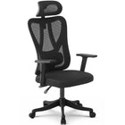 MotionGrey MC3 Ergonomic High Back Office Chair with Adjustable Armrests - Black-Dynamic Lumbar Support for Spine Alignment: Easily adjust the lumbar height and depth with a twist knob to match your spine’s natural curve—relieving pressure and improving posture during long sitting hours
