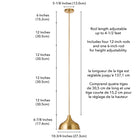 Hudson&Canal Mackenzie 10.75" Wide Pendant with Metal Shade - Brass/Brass-Product Dimensions: 10" L x 10" W x 6" H