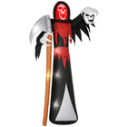 Outsunny 12' Lit Inflatable Grim Reaper Halloween Decoration-Large design suitable for spacious Halloween indoor and outdoor settings 