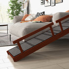 PawHut 73" L Wooden Large Dog Ramp - Brown-Colour: Brown and Grey 