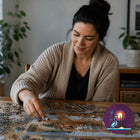 Oscardo James Jacko Crane Indigenous Art Puzzle - 1000 Pieces-Matte Laminated Cardboard - Durable, glare reducing finish for a smooth and satisfying puzzle experience